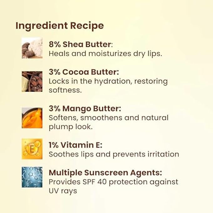 Brinton UV DOUX LIP LIGHTENING BALM WITH SPF 40 PA ++| ENRICHED WITH ALMOND OIL, OLIVE OIL & VITAMIN E | RESTORES NATURAL LIP COLOUR | HYDRATES, PROTECTS, NOURISHES | EXPERT CARE, DERMATOLOGICALLY APPROVED | - Image 3